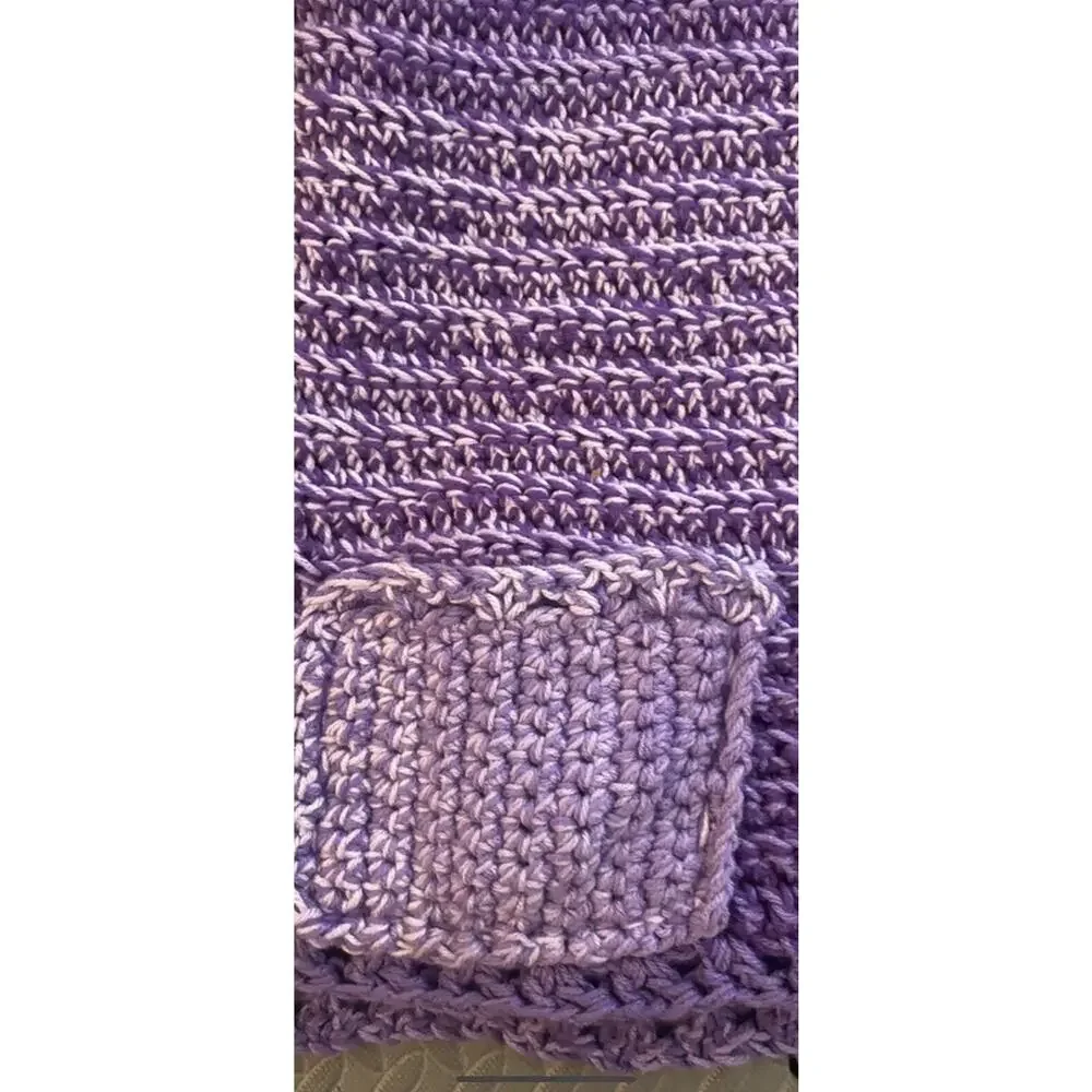 Handmade Long Women Pocket Scarf Purple